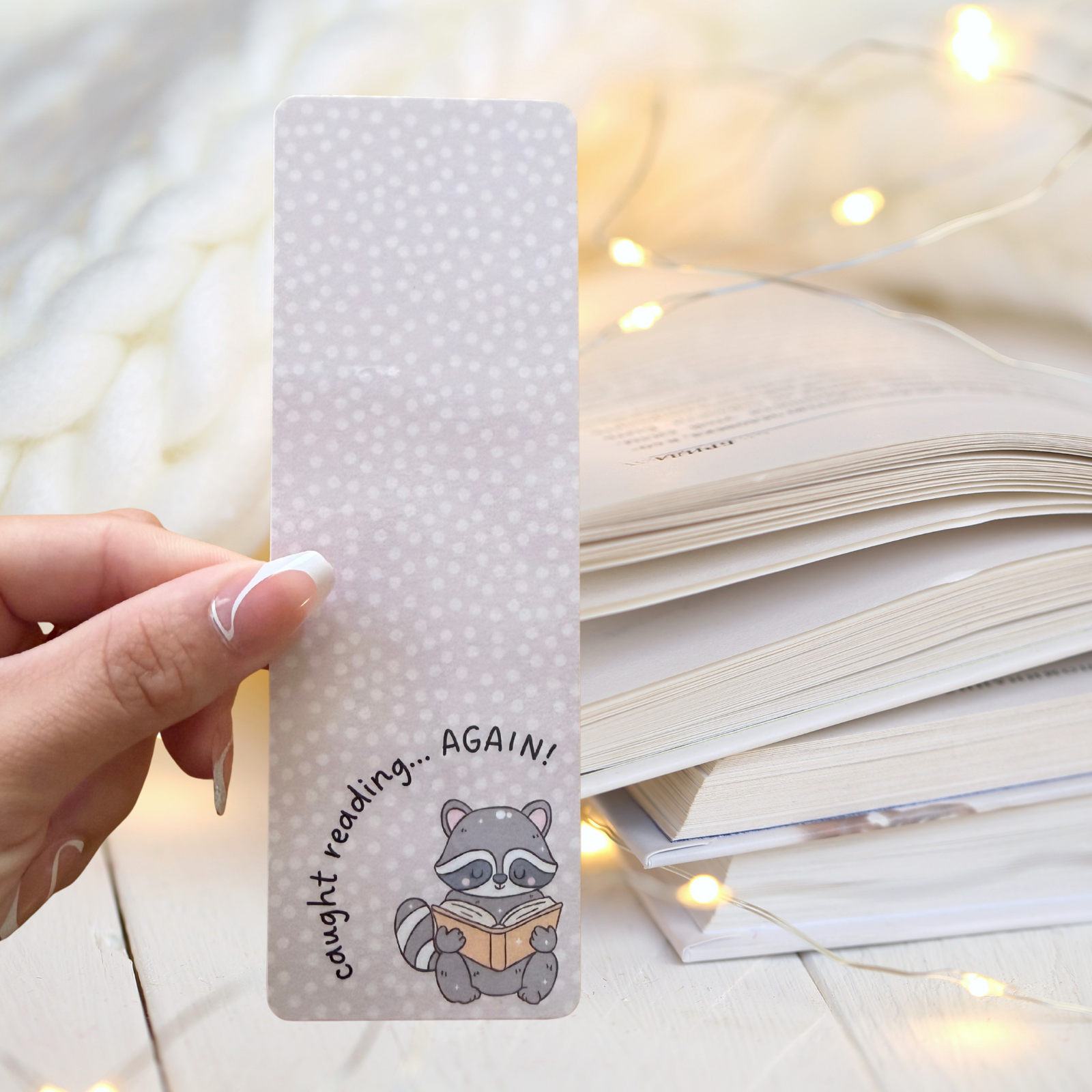 Reading Raccoon Bookmark