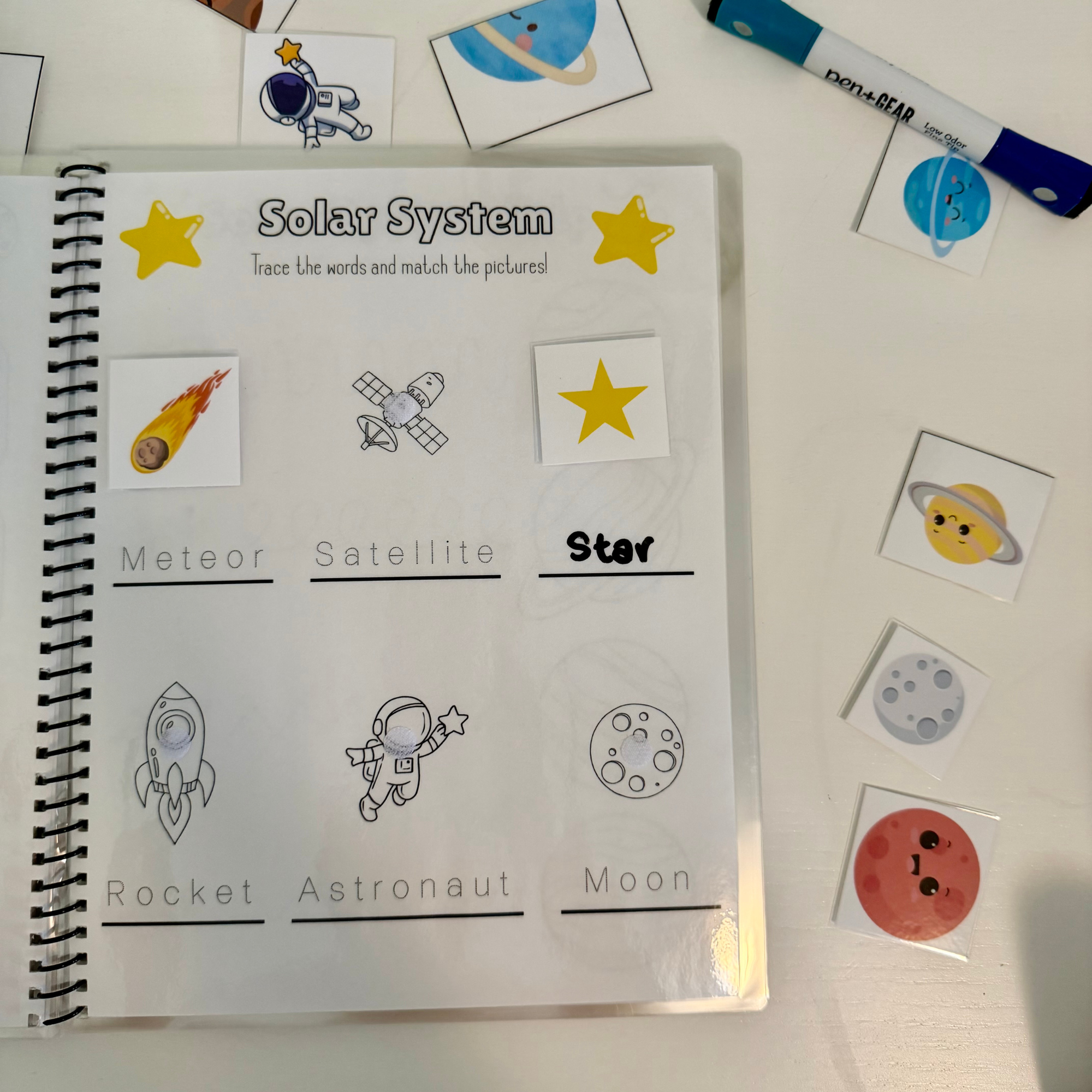 Space Learning Activity Workbook for Pre-K & Kindergarten