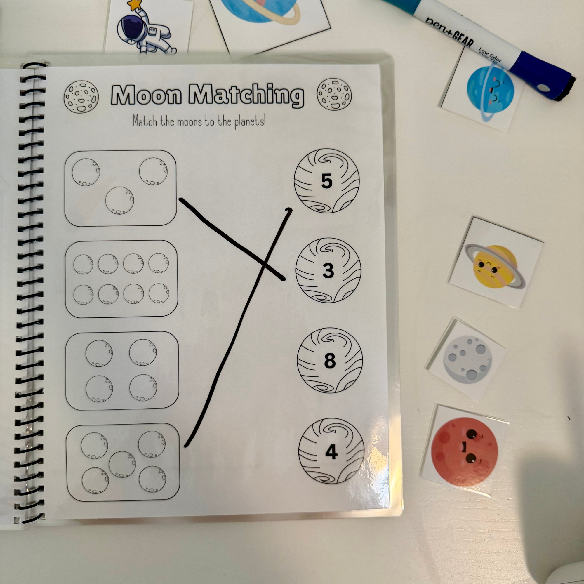 Space Learning Activity Workbook for Pre-K & Kindergarten
