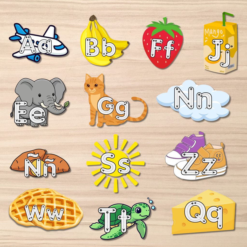 Spanish Alphabet Tracing Flashcards