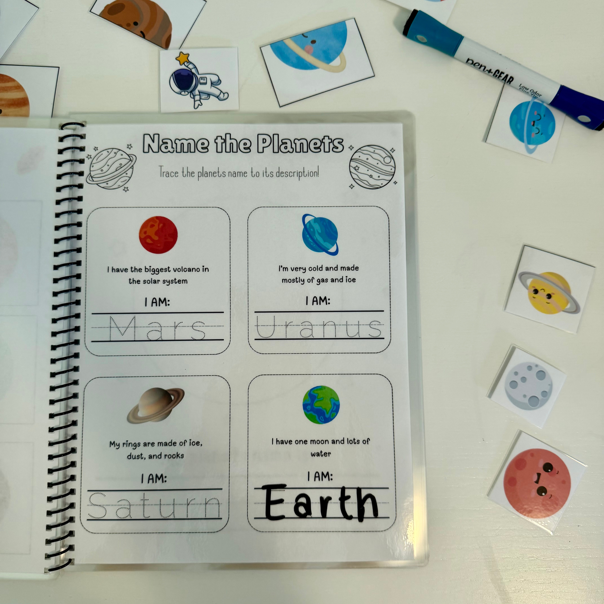 Space Learning Activity Workbook for Pre-K & Kindergarten