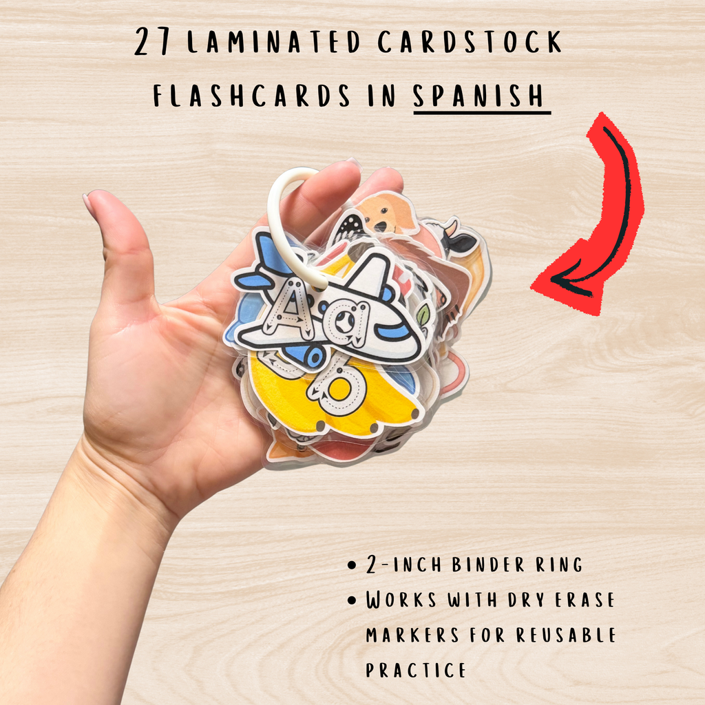 Spanish Alphabet Tracing Flashcards