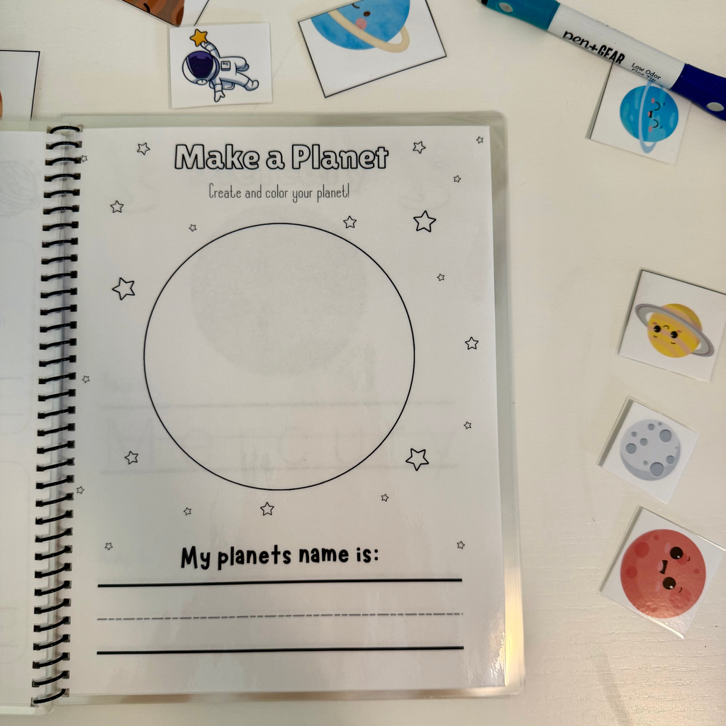 Space Learning Activity Workbook for Pre-K & Kindergarten