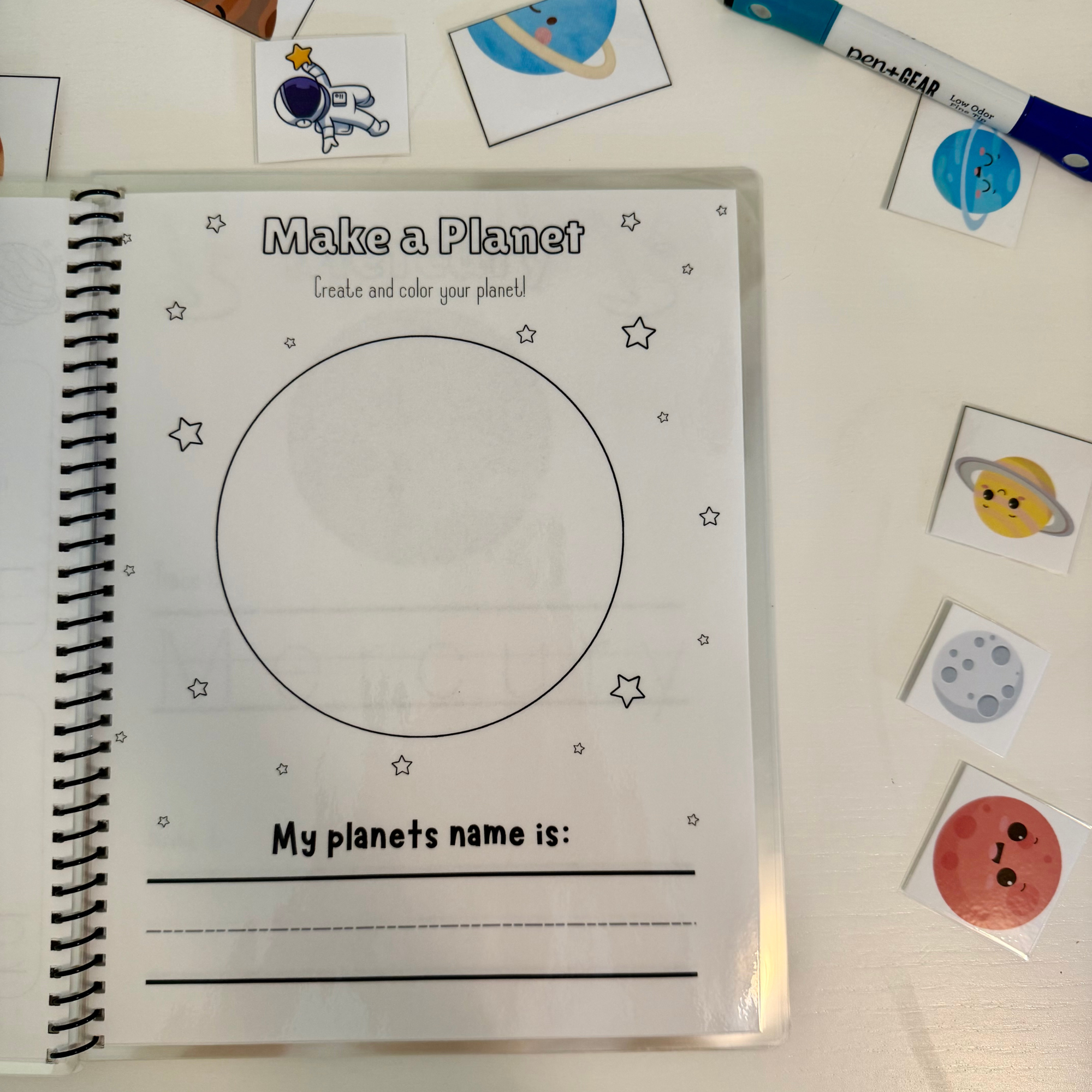 Space Learning Activity Workbook for Pre-K & Kindergarten