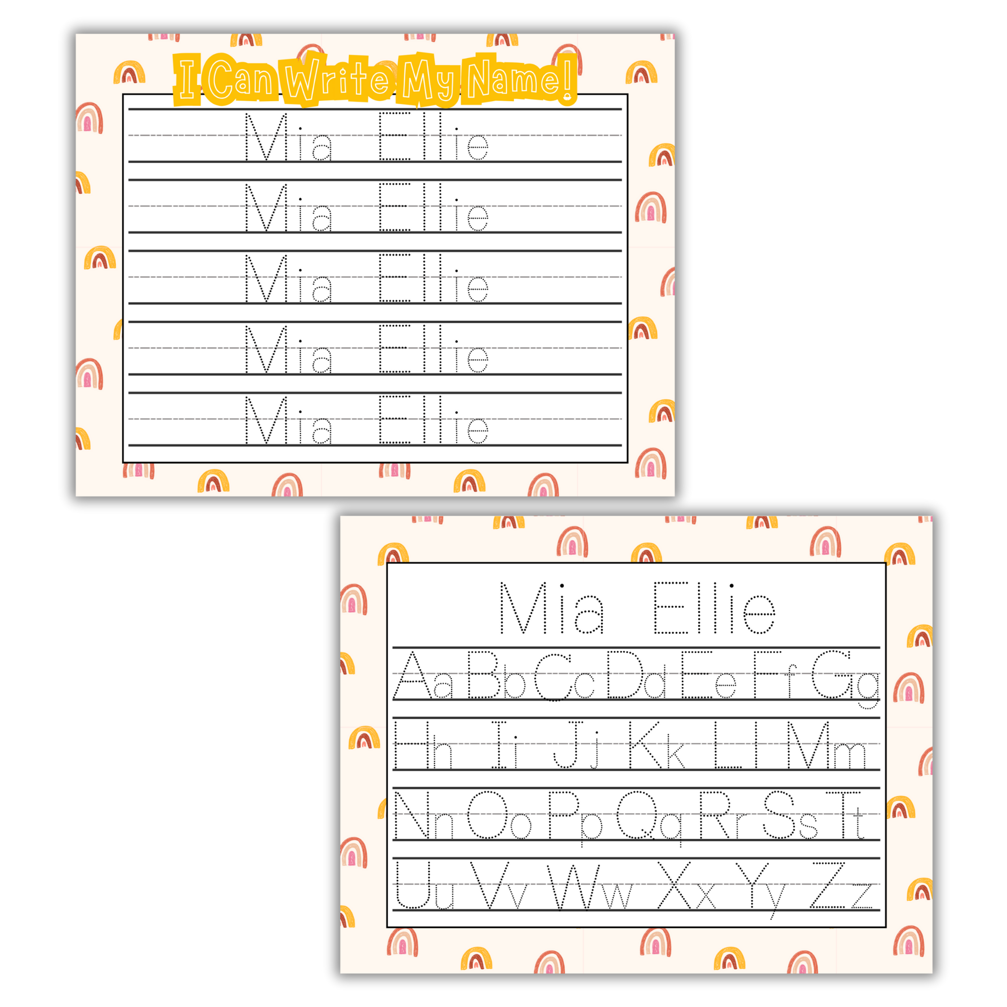 Personalized Name & Alphabet Sheet