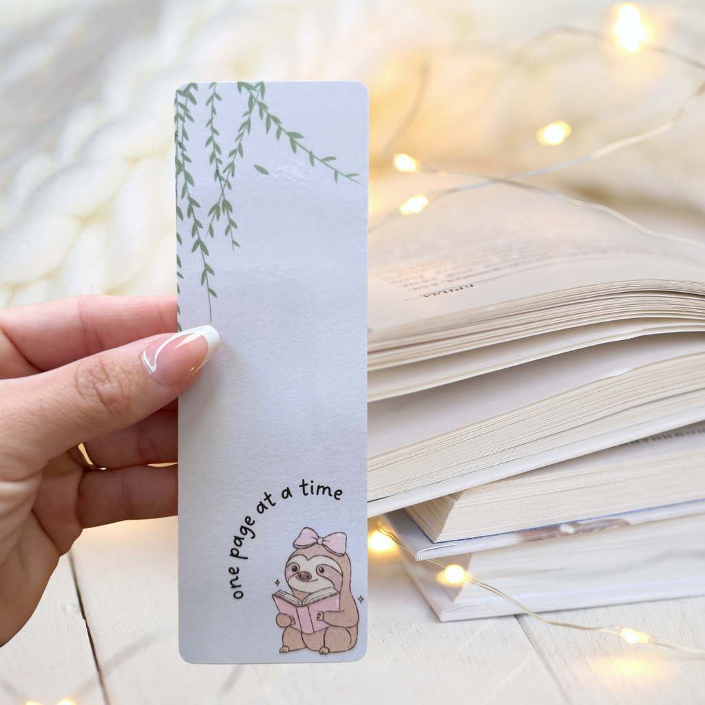 Reading Sloth Bookmark