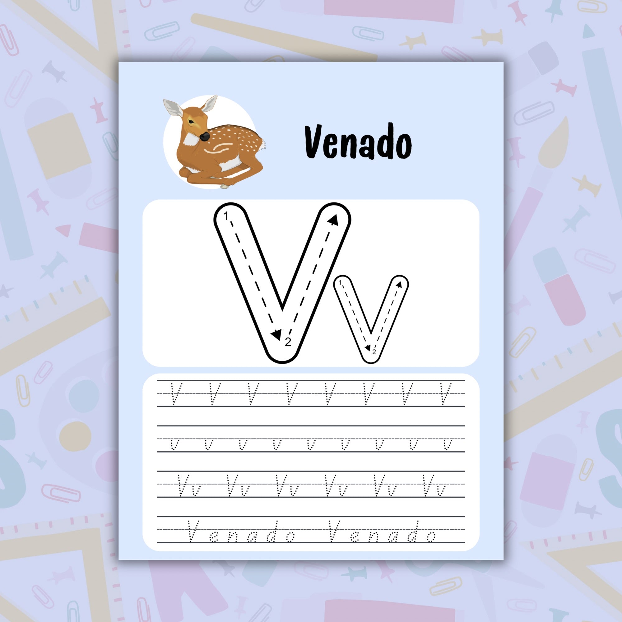 Spanish Alphabet Tracing Worksheets