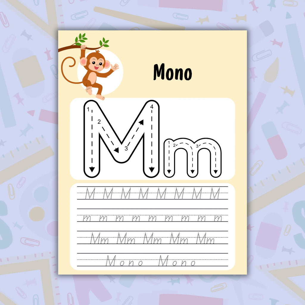 Spanish Alphabet Tracing Worksheets