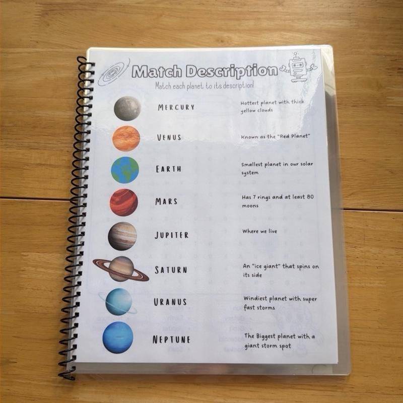 Space Learning Activity Workbook for 1st & 2nd Grade