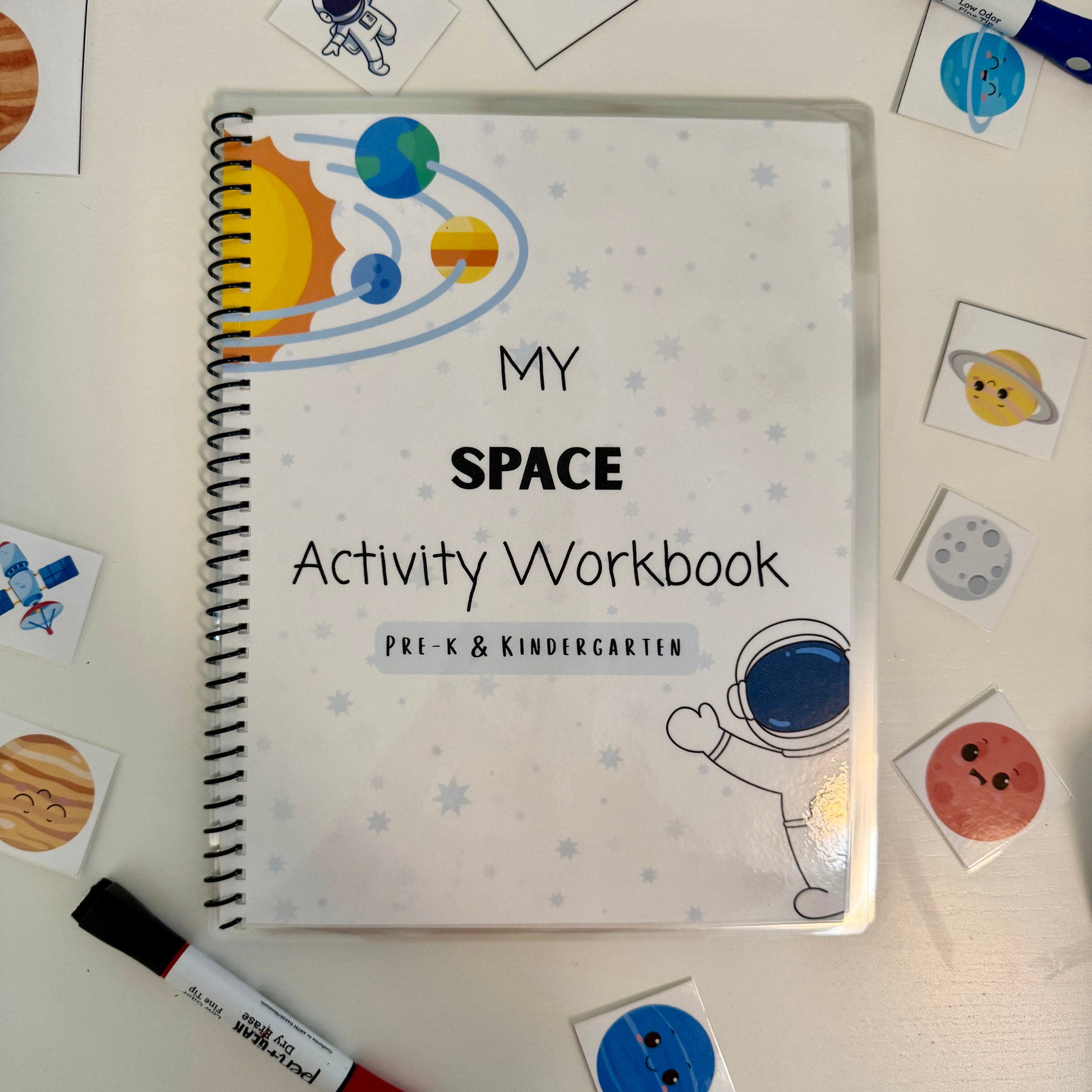 Space Learning Activity Workbook for Pre-K & Kindergarten