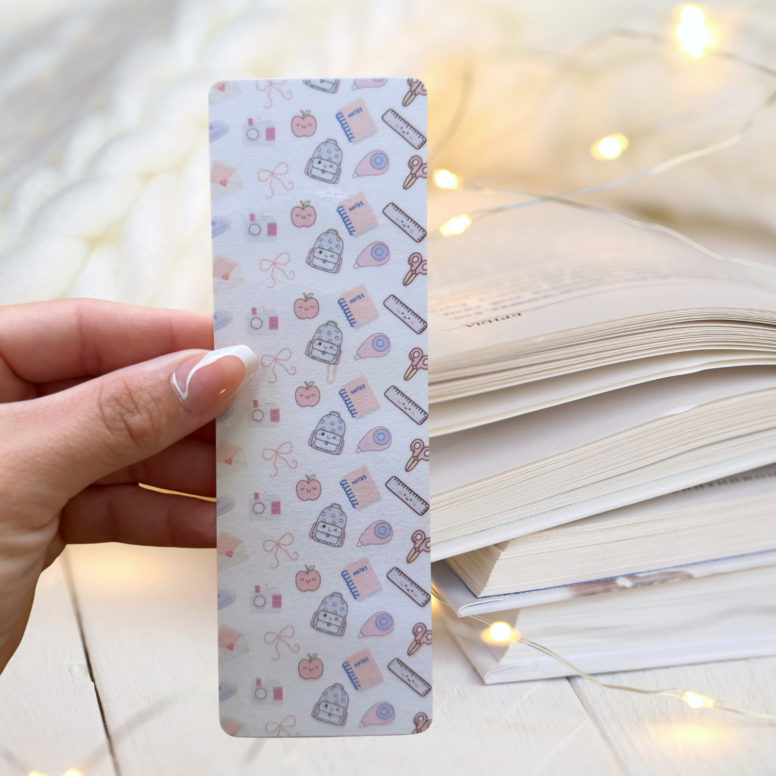 School Supplies Bookmark