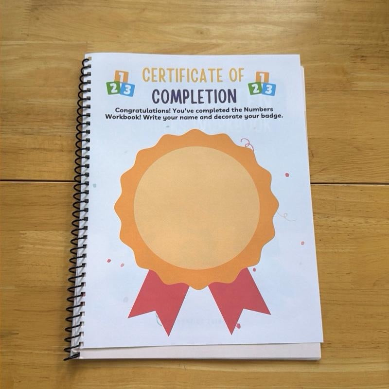 Kindergarten Numbers Workbook