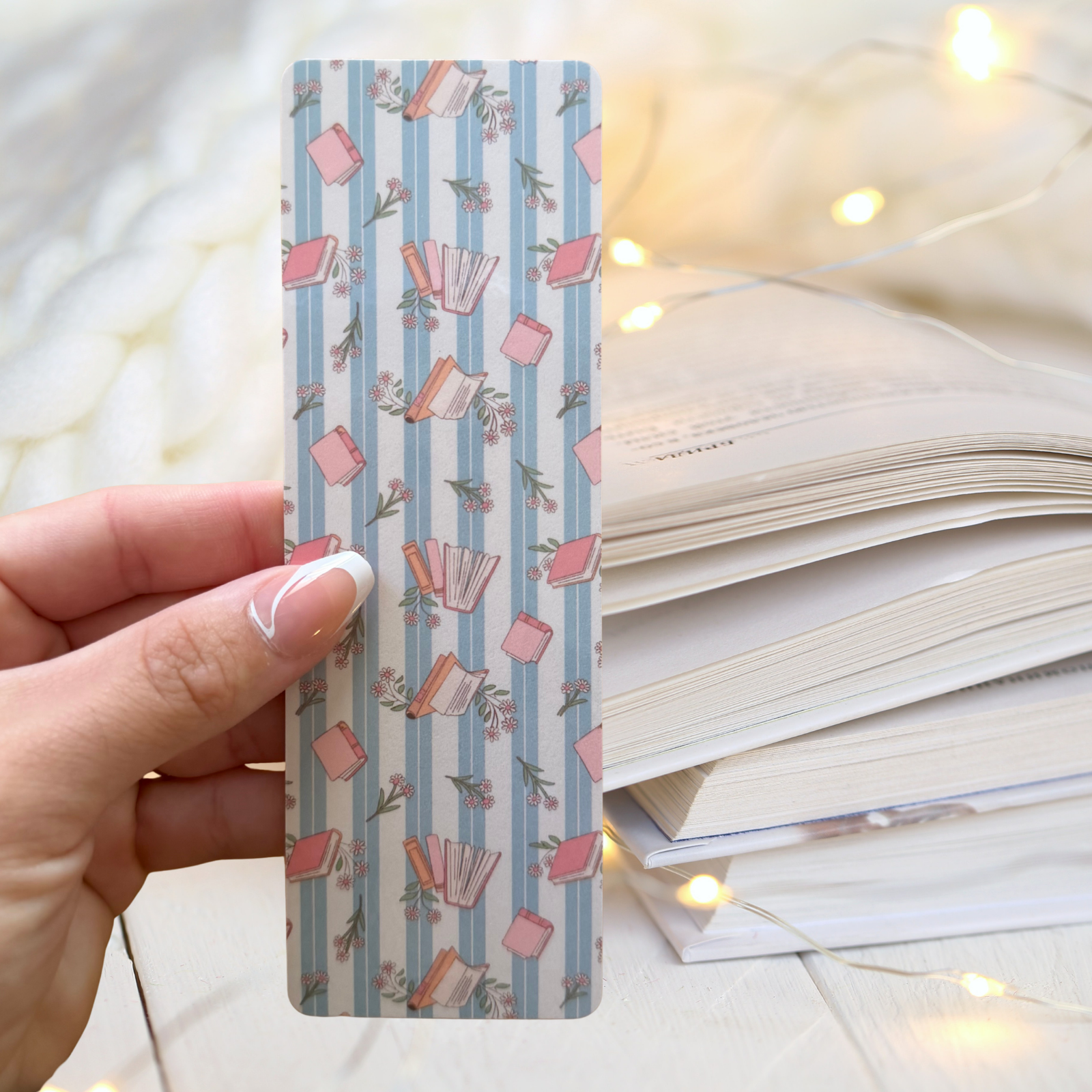 Stripes & Books Bookmark