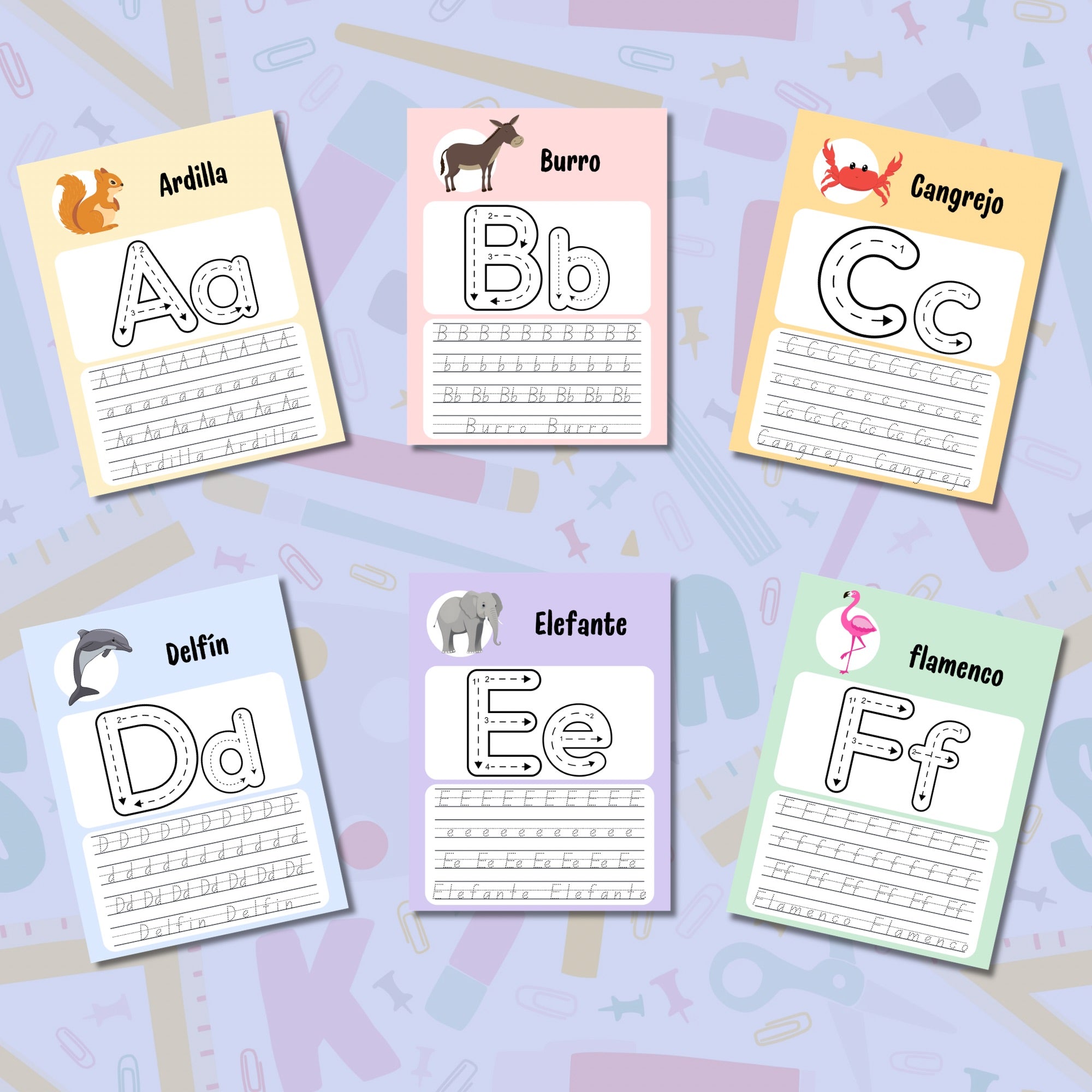 Spanish Alphabet Tracing Worksheets