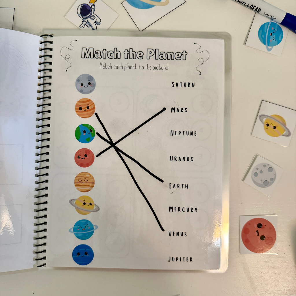 Space Learning Activity Workbook for Pre-K & Kindergarten