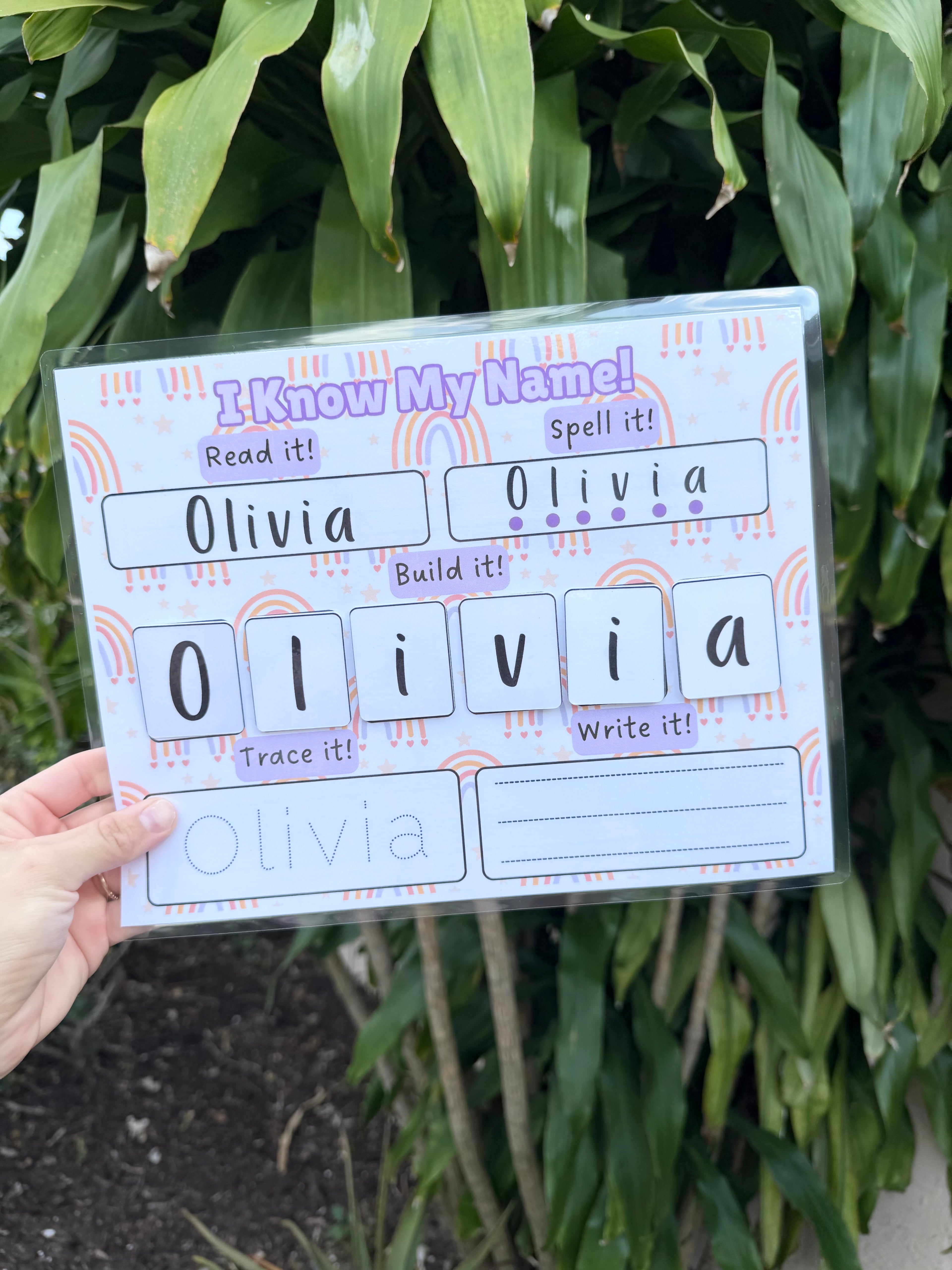 Personalized I Know My Name Sheet