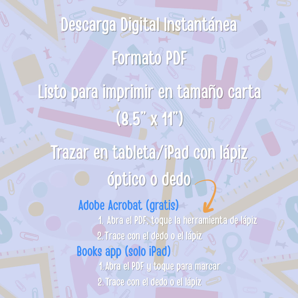 Spanish Alphabet Tracing Worksheets