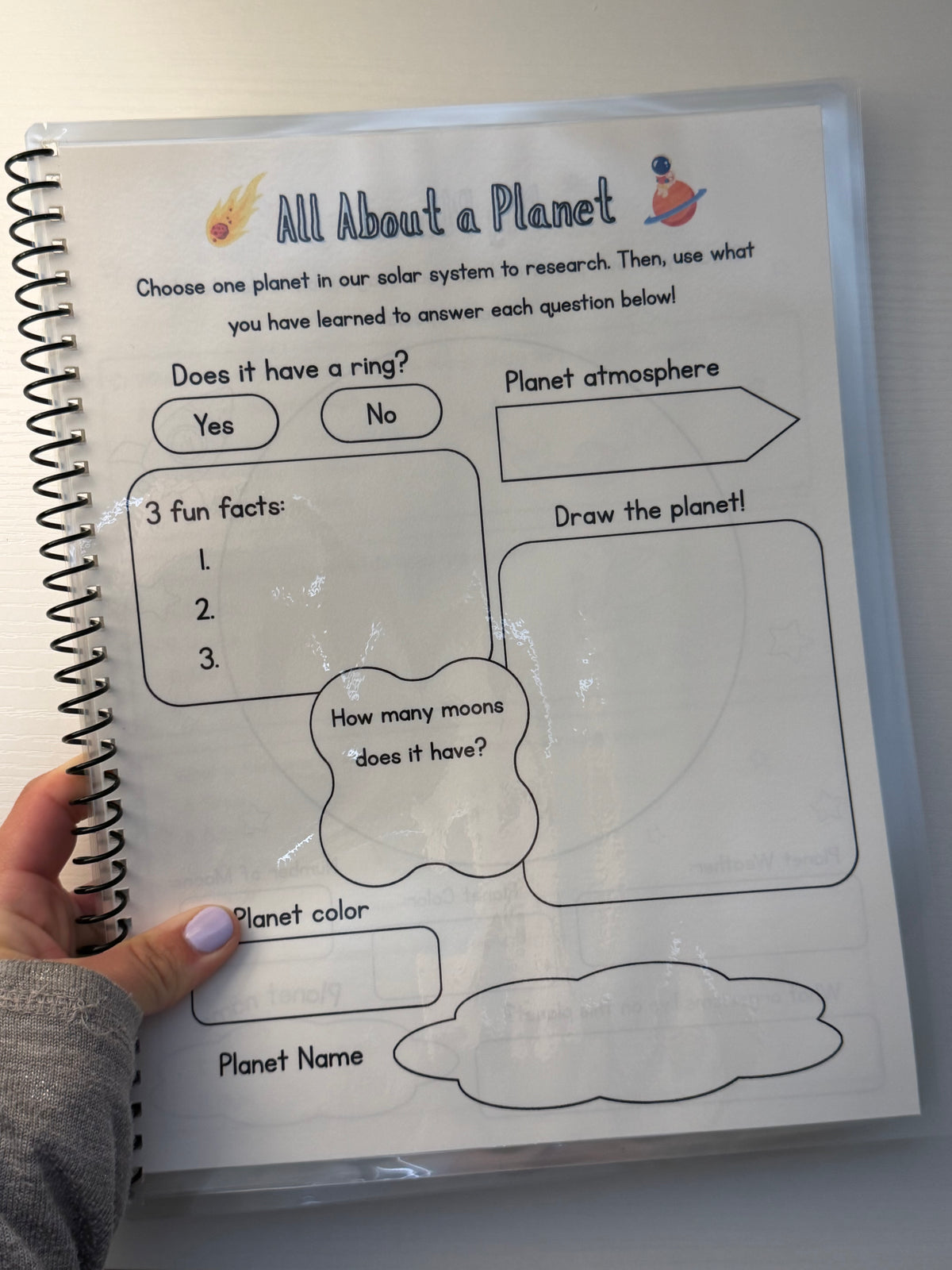 My Space Activity Workbook for 3rd-4th Grade