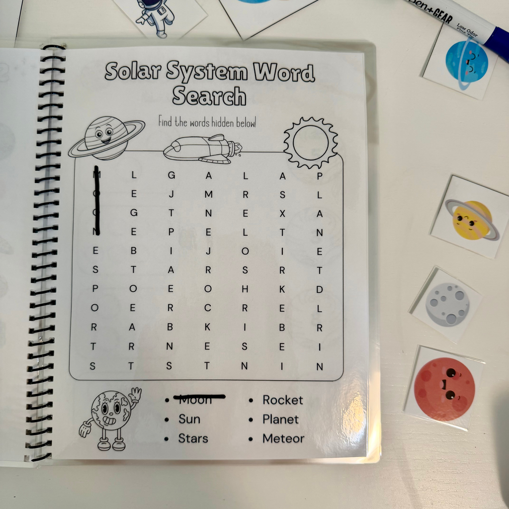 Space Learning Activity Workbook for Pre-K & Kindergarten