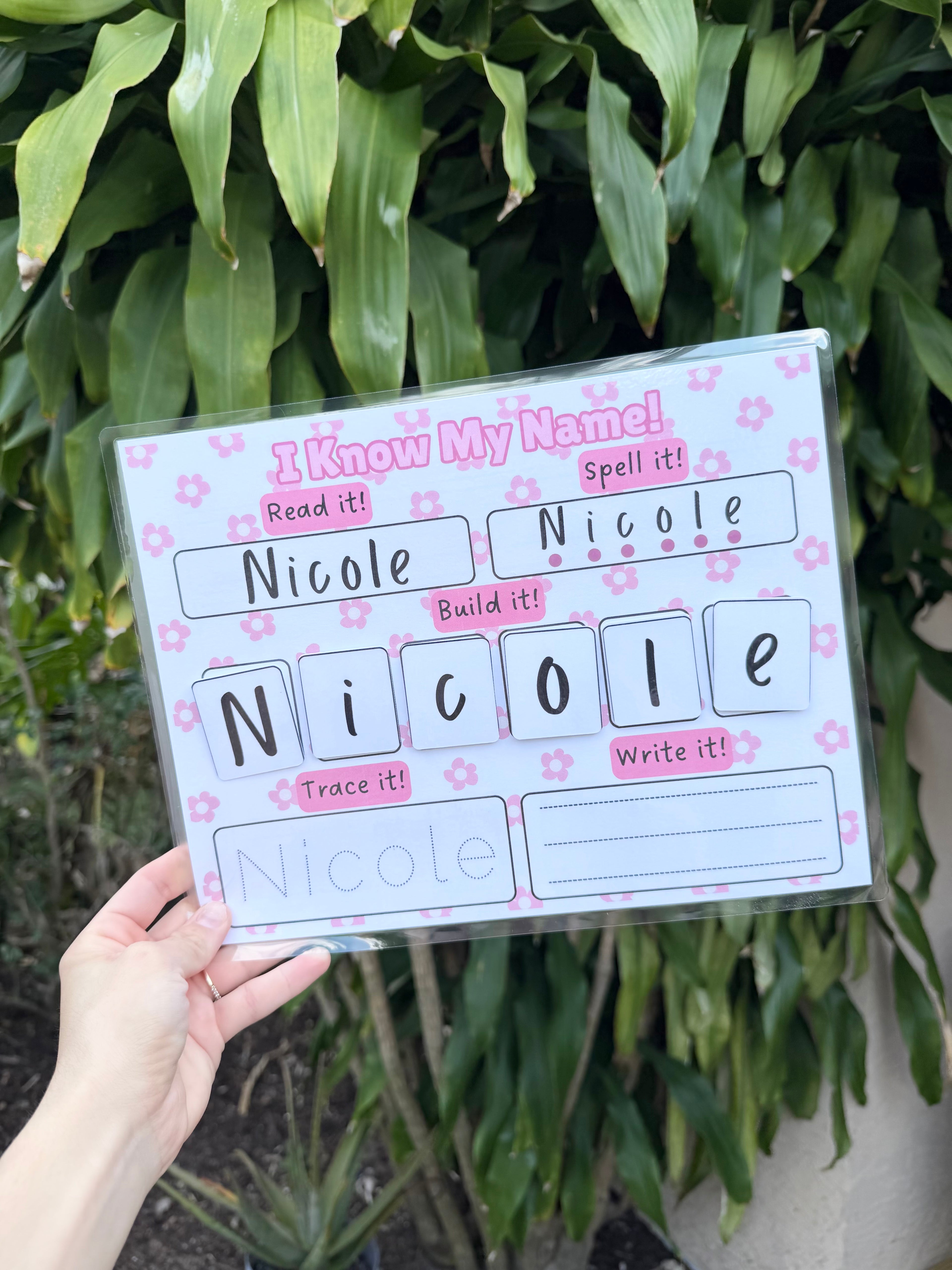 Personalized I Know My Name Sheet