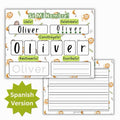Spanish Personalized I Know My Name Sheet