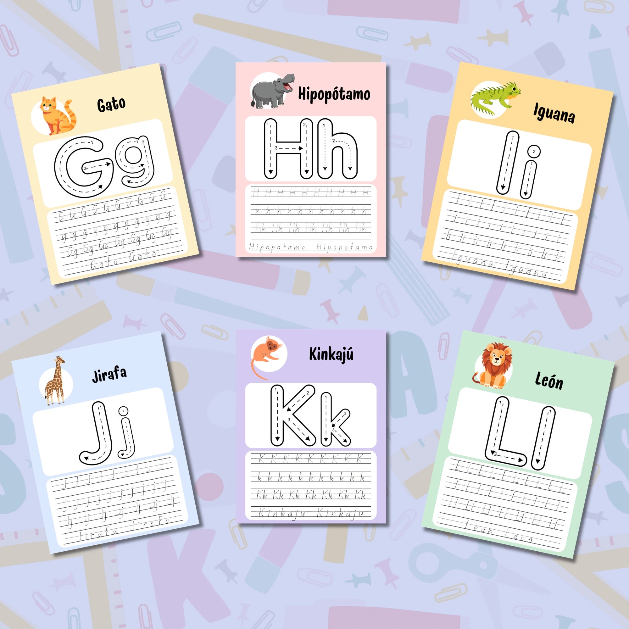 Spanish Alphabet Tracing Worksheets