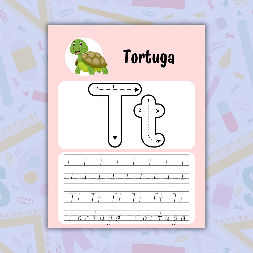 Spanish Alphabet Tracing Worksheets