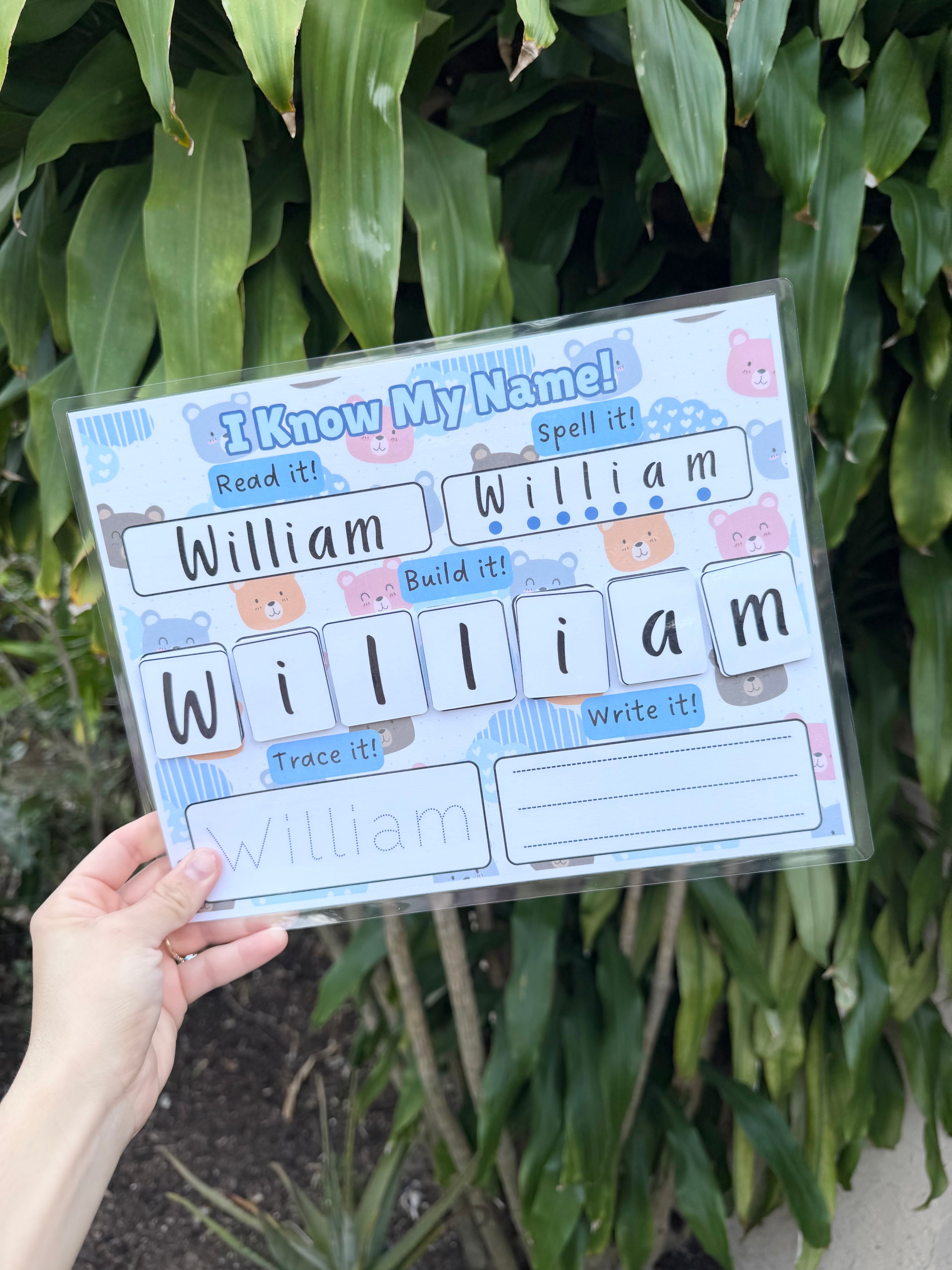Personalized I Know My Name Sheet
