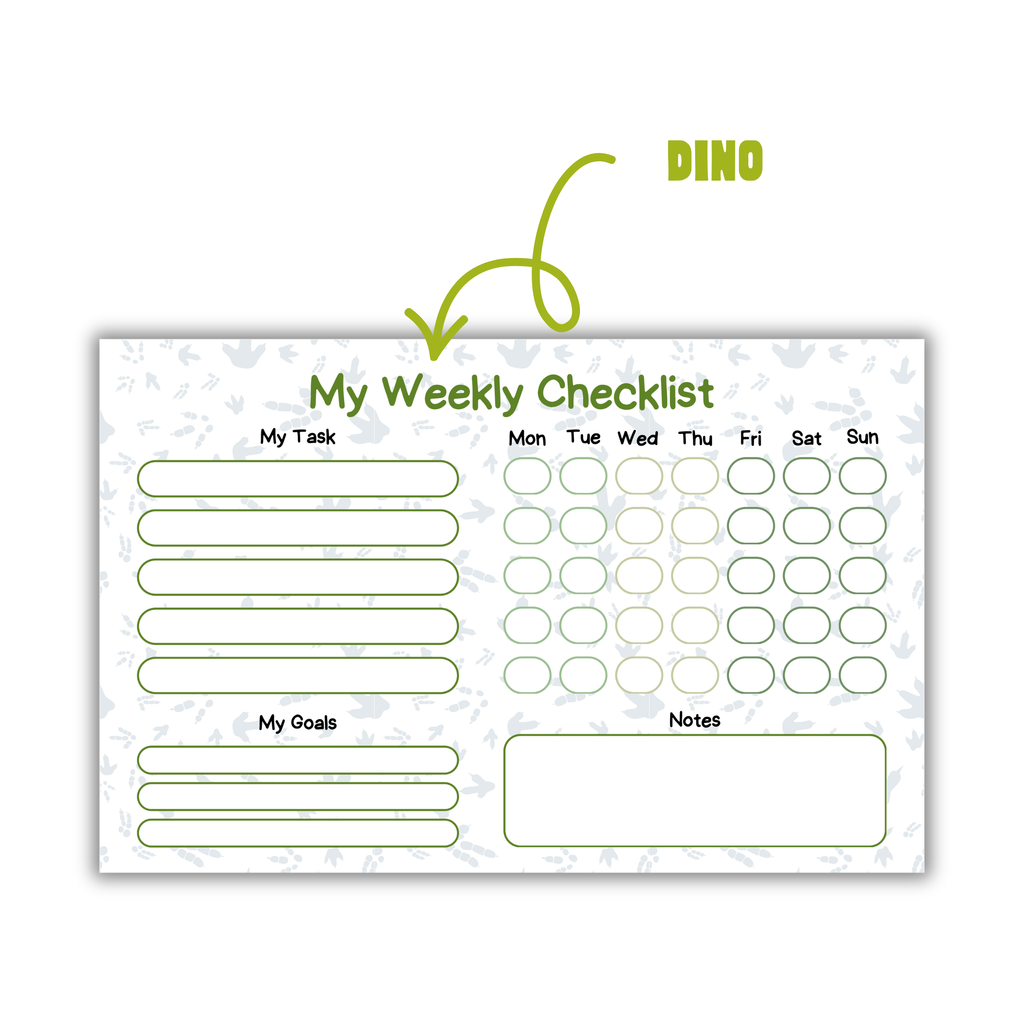 Weekly Checklist Notepad